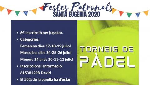Torneig de pàdel i tennis festes de Santa Eugènia