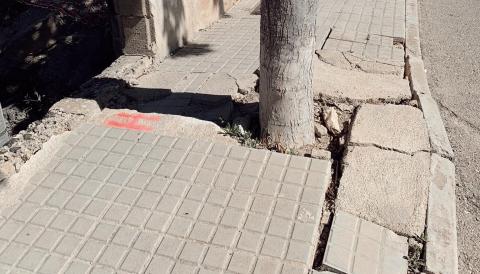 reforma de la voravia del carrer Estació